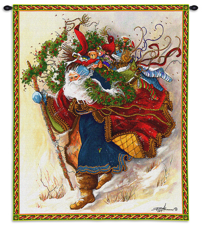 Windswept Santa Wall Tapestry Windswept Santa Wall Tapestry