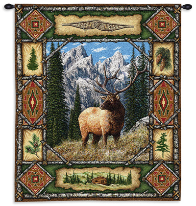 Elk Lodge Wall Tapestry Elk Lodge Wall Tapestry