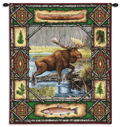 Moose Lodge Wall Tapestry Moose Lodge Wall Tapestry