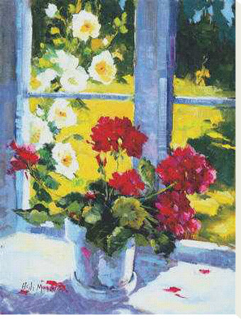 Danish Window Stretched Canvas Print Danish Window Stretched Canvas Print
