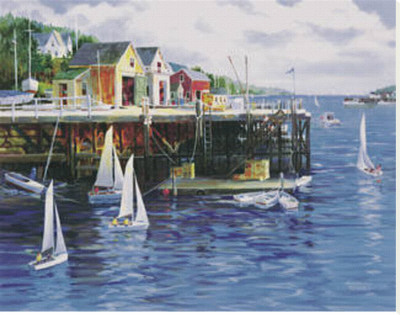 Sailing Class Stretched Canvas Print Sailing Class Stretched Canvas Print