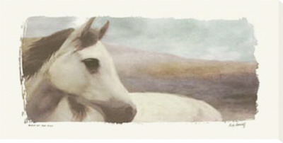 Horse on the Hill Stretched Canvas Print Horse on the Hill Stretched Canvas Print