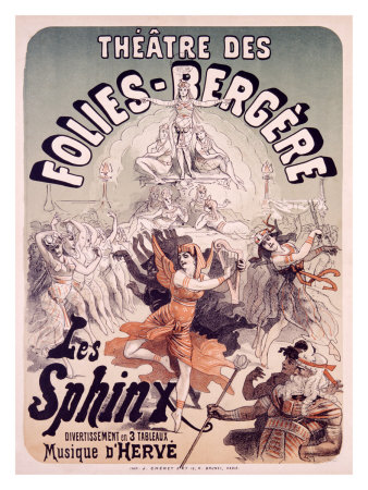 Folies Bergere, Les Sphinx Giclee Print Folies Bergere, Les Sphinx Giclee Print
