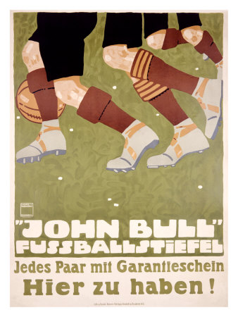John Bull Fussballstiefel Giclee Print John Bull Fussballstiefel Giclee Print