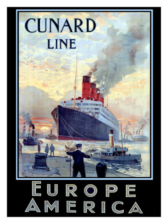 Cunard Line, Europe to America Giclee Print Cunard Line, Europe to America Giclee Print
