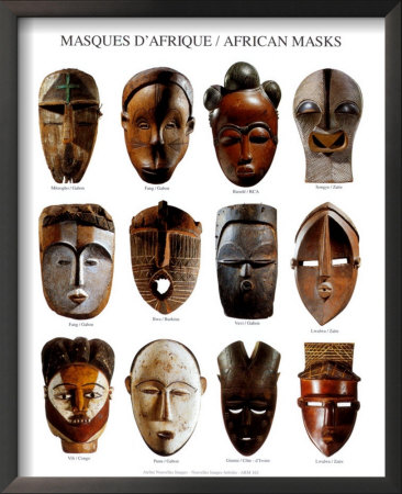 African Masks Framed Print African Masks Framed Print