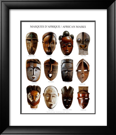 African Masks Framed Print African Masks Framed Print