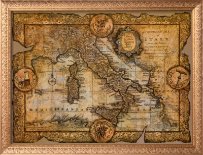 Map of Italy Framed Print Map of Italy Framed Print
