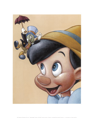 Pinocchio and Jiminy: Friendly