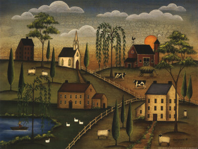 Village Day Print Village Day Print