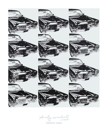 Twelve Cars, 1962 Print Twelve Cars, 1962 Print