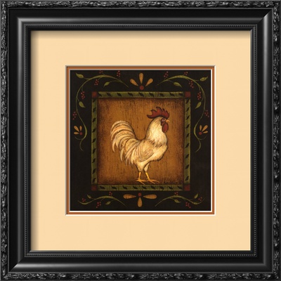 Square Rooster Right Framed Print Square Rooster Right Framed Print