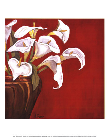 Callas on Red Print Callas on Red Print