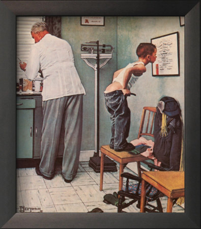 Norman Rockwell - Before the Shot Framed Print Norman Rockwell - Before the Shot Framed Print