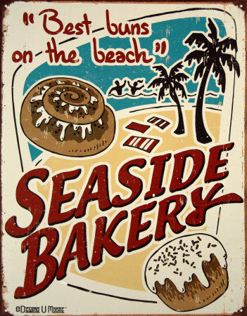 Seaside Bakery Tin Sign Seaside Bakery Tin Sign