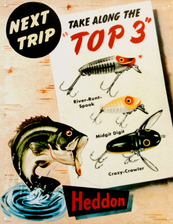 Heddon's Tin Sign Heddon's Tin Sign