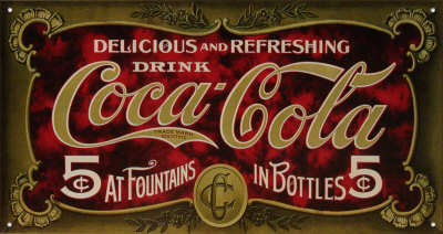Coca- Cola Tin Sign Coca- Cola Tin Sign
