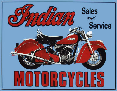 Indian Sales & Service Tin Sign Indian Sales & Service Tin Sign