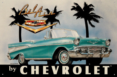 Chevy Bel Air Tin Sign Chevy Bel Air Tin Sign