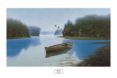 Row Boat With Ducks Print Row Boat With Ducks Print