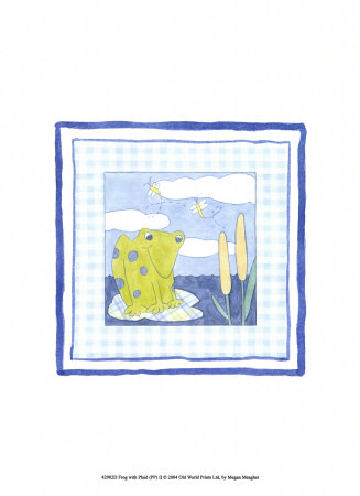 Frog with Plaid II Print Frog with Plaid II Print
