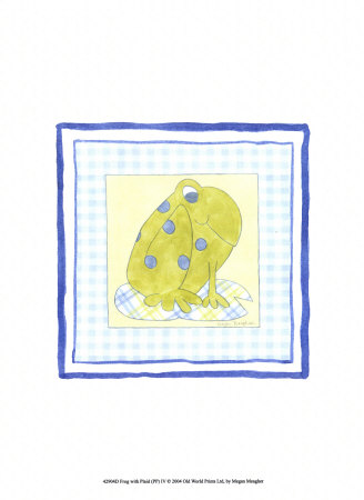 Frog with Plaid IV Print Frog with Plaid IV Print