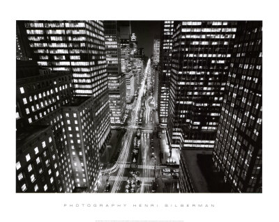 new york city at night black and white. city at night. new york city