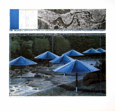 The Blue Umbrellas, 1991 Print The Blue Umbrellas, 1991 Print