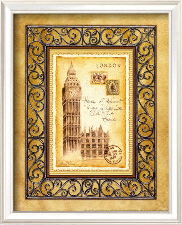 London Postcard Framed Print London Postcard Framed Print