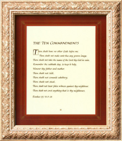 The Ten Commandments Framed Print The Ten Commandments Framed Print