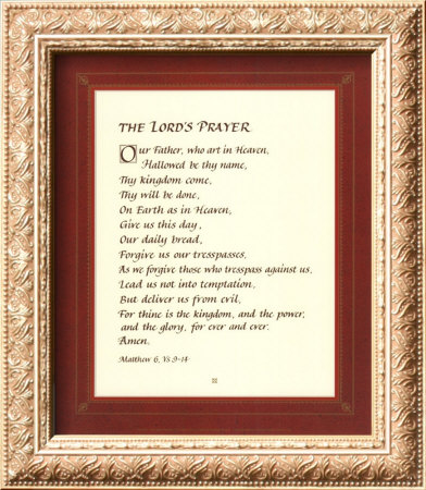 The Lord's Prayer Framed Print The Lord's Prayer Framed Print