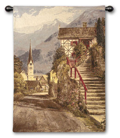 Pathway to Swiss Village Wall Tapestry Pathway to Swiss Village Wall Tapestry