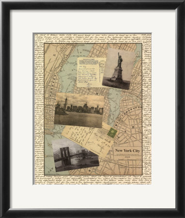 Post Cards from NY Framed Print Post Cards from NY Framed Print