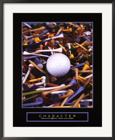 Character - Golf Tees Framed Print Character - Golf Tees Framed Print