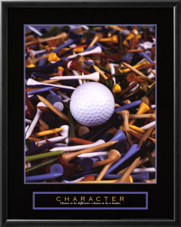 Character - Golf Tees Framed Print Character - Golf Tees Framed Print