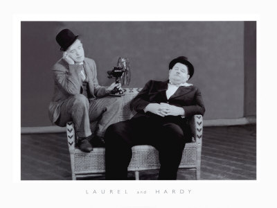 Laurel and Hardy Print zoom view in room