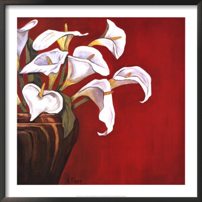 Callas on Red Framed Print Callas on Red Framed Print