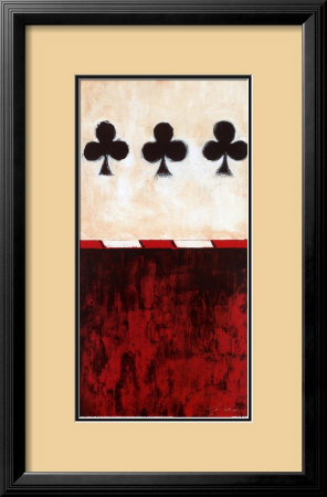 Three of Clubs Framed Print Three of Clubs Framed Print