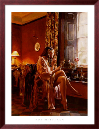 Femme avec Miroir Framed Print Femme avec Miroir Framed Print