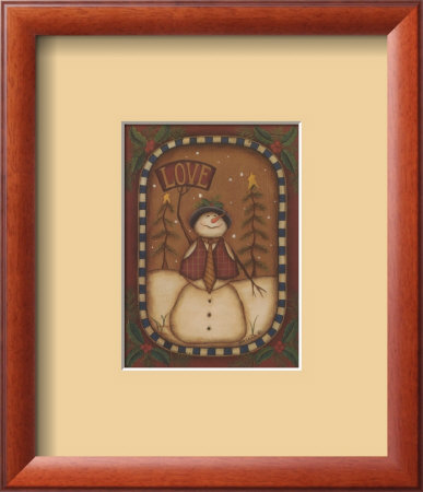 Love Snowman Small Framed Print Love Snowman Small Framed Print