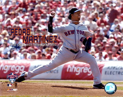 Pedro J.Martinez - Mets 1st Pitch Photograph Pedro J.Martinez - Mets 1st Pitch Photograph