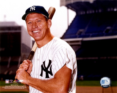 Mickey Mantle - Posed With Bat Photograph Mickey Mantle - Posed With Bat Photograph