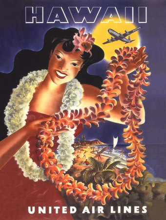 Hawaii, United Air Lines Print Hawaii, United Air Lines Print