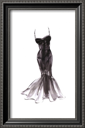 Black Dress with Flair Framed Print Black Dress with Flair Framed Print