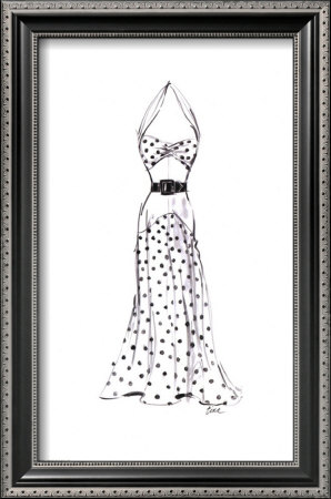 Dress in Polka Dots Framed Print Dress in Polka Dots Framed Print