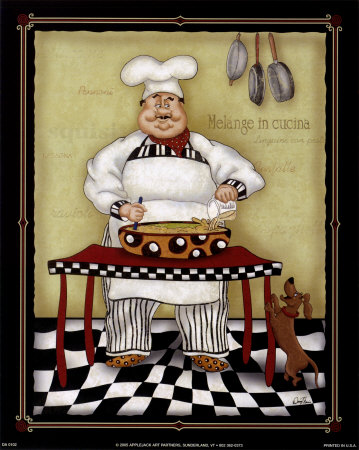 Stirring Chef Print Stirring Chef Print