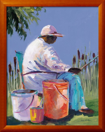 Sisters Fishing I Framed Print Sisters Fishing I Framed Print