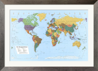 World Map Framed Poster World Map Framed Poster
