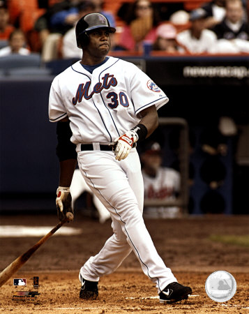 Cliff Floyd - 2005 Batting Action Photograph Cliff Floyd - 2005 Batting Action Photograph
