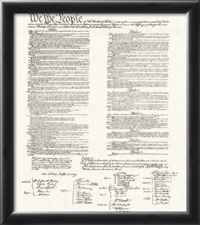 Constitution Framed Print Constitution Framed Print